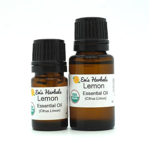 Lemon (Citrus limon) Essential Oil, Cold Pressed, Certified Organic