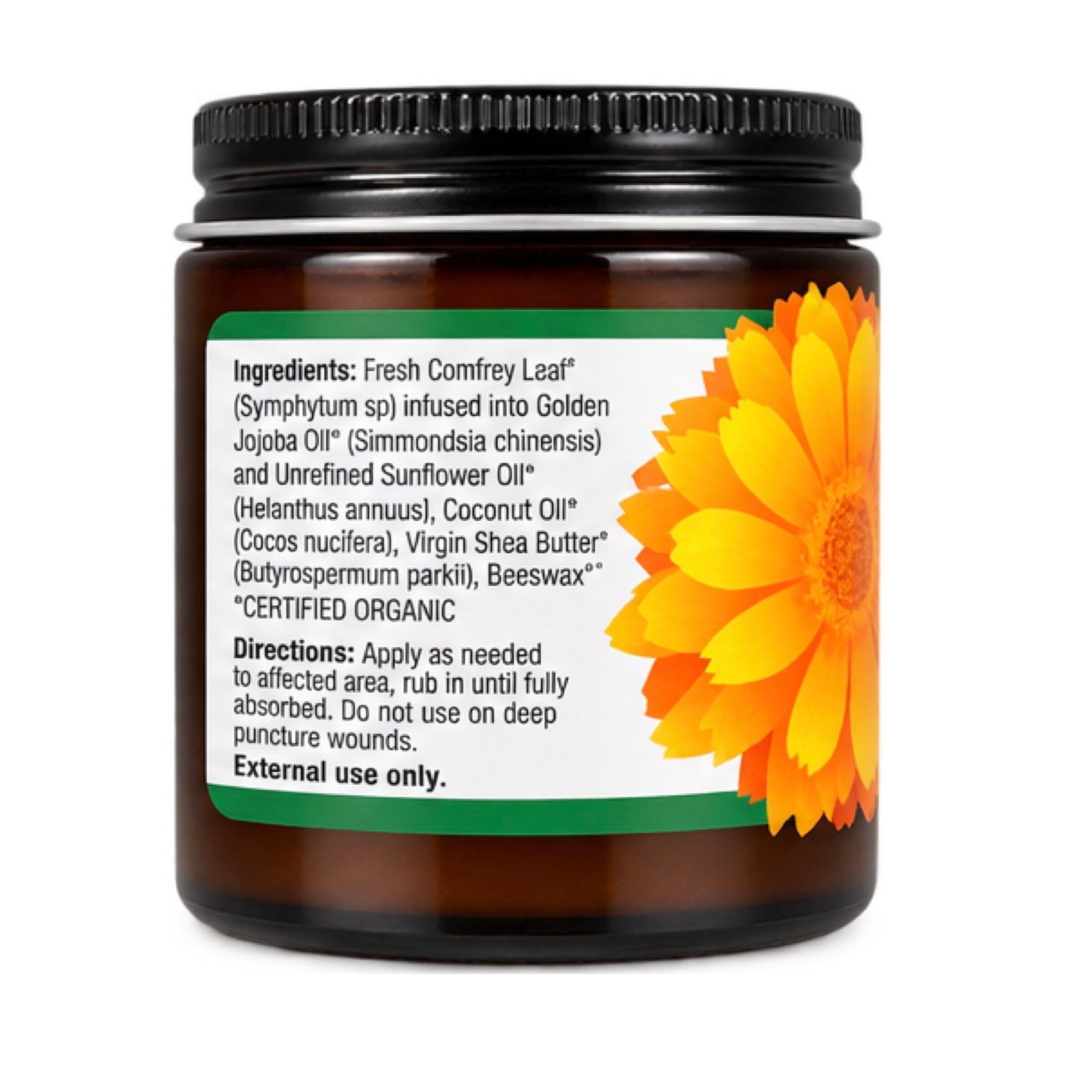 Pure Comfrey Salve, Certified Organic