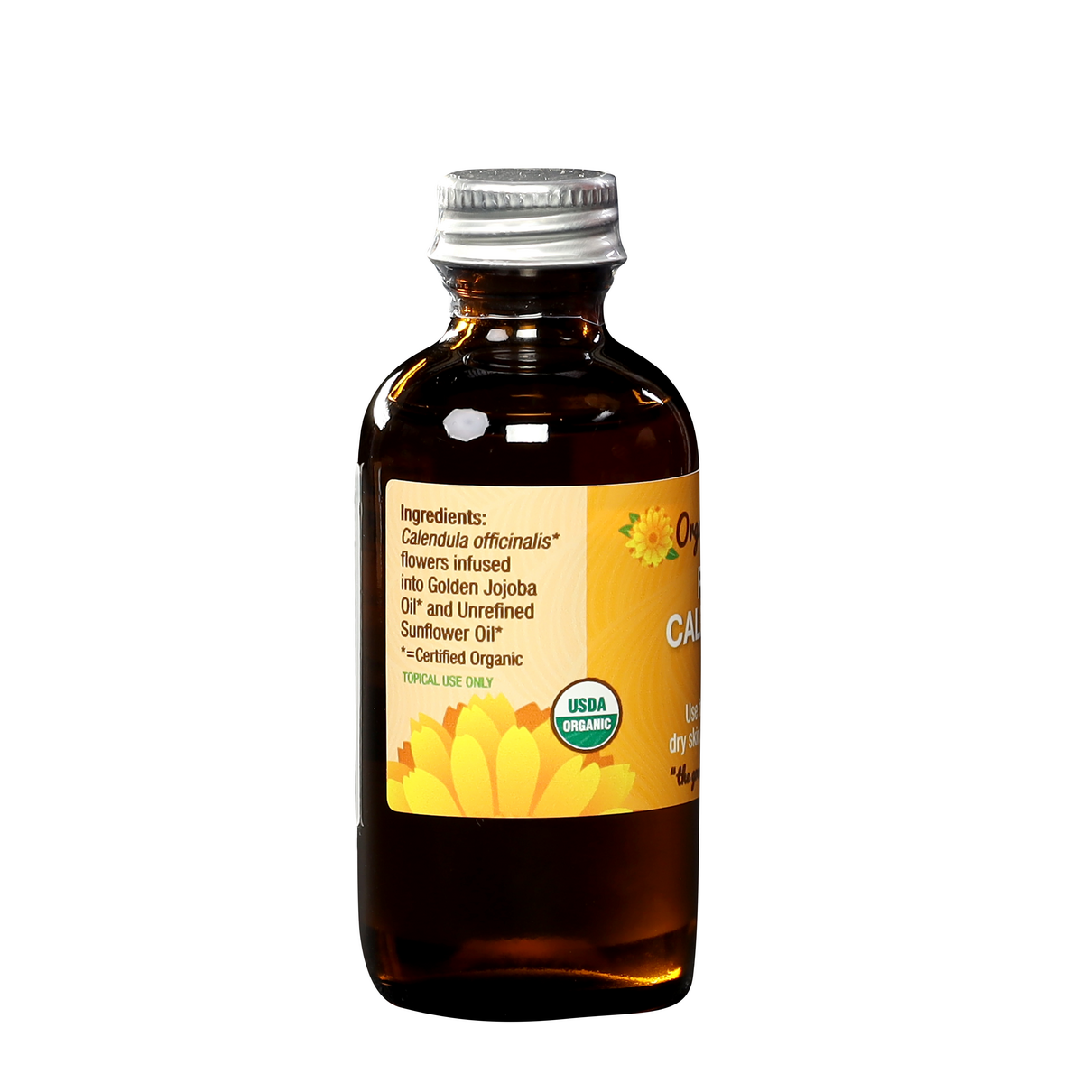 Pure Calendula Infused Oil, Certified Organic