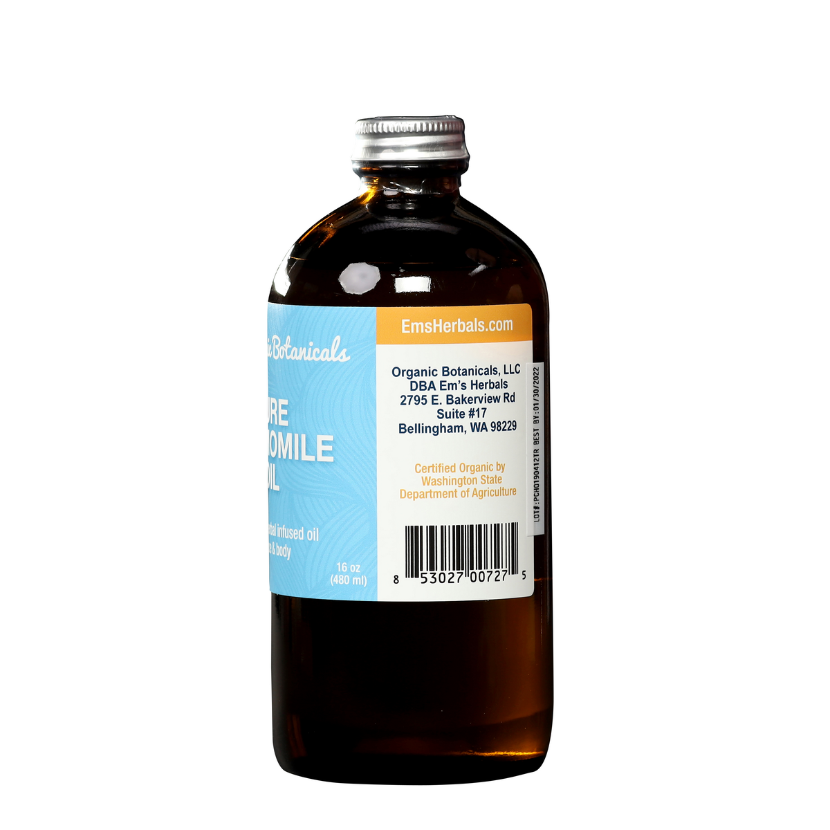 Pure Chamomile Infused Oil, Certified Organic