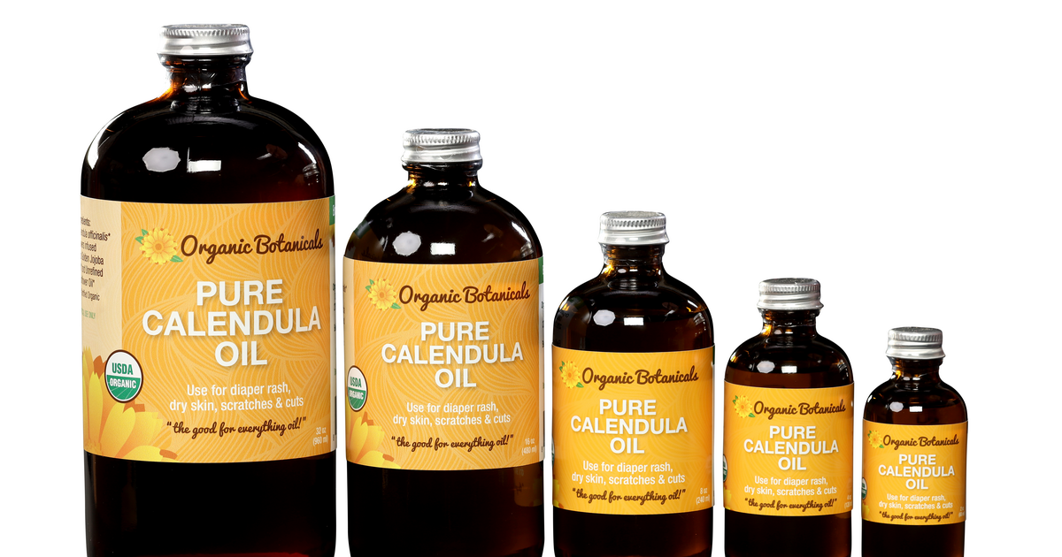 Pure Calendula Infused Oil, Certified Organic - emsherbals