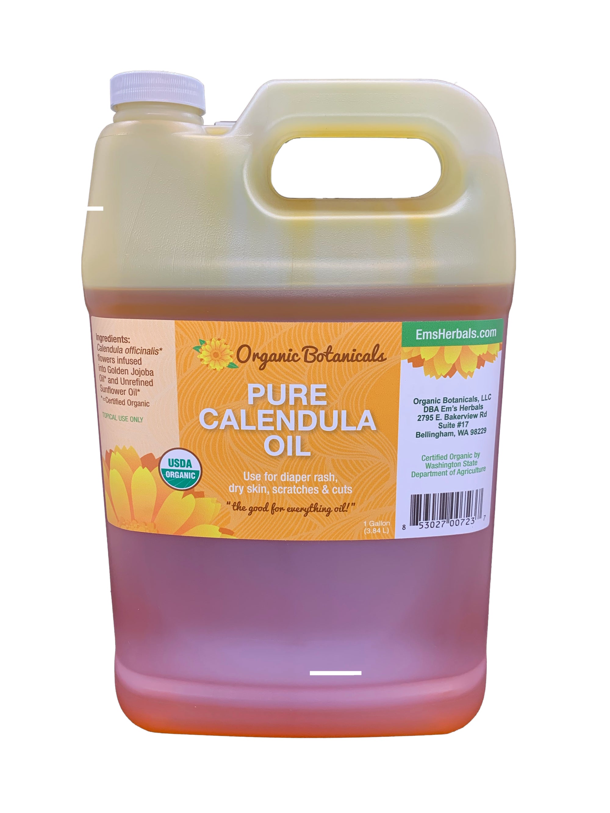 Pure Calendula Infused Oil, Certified Organic
