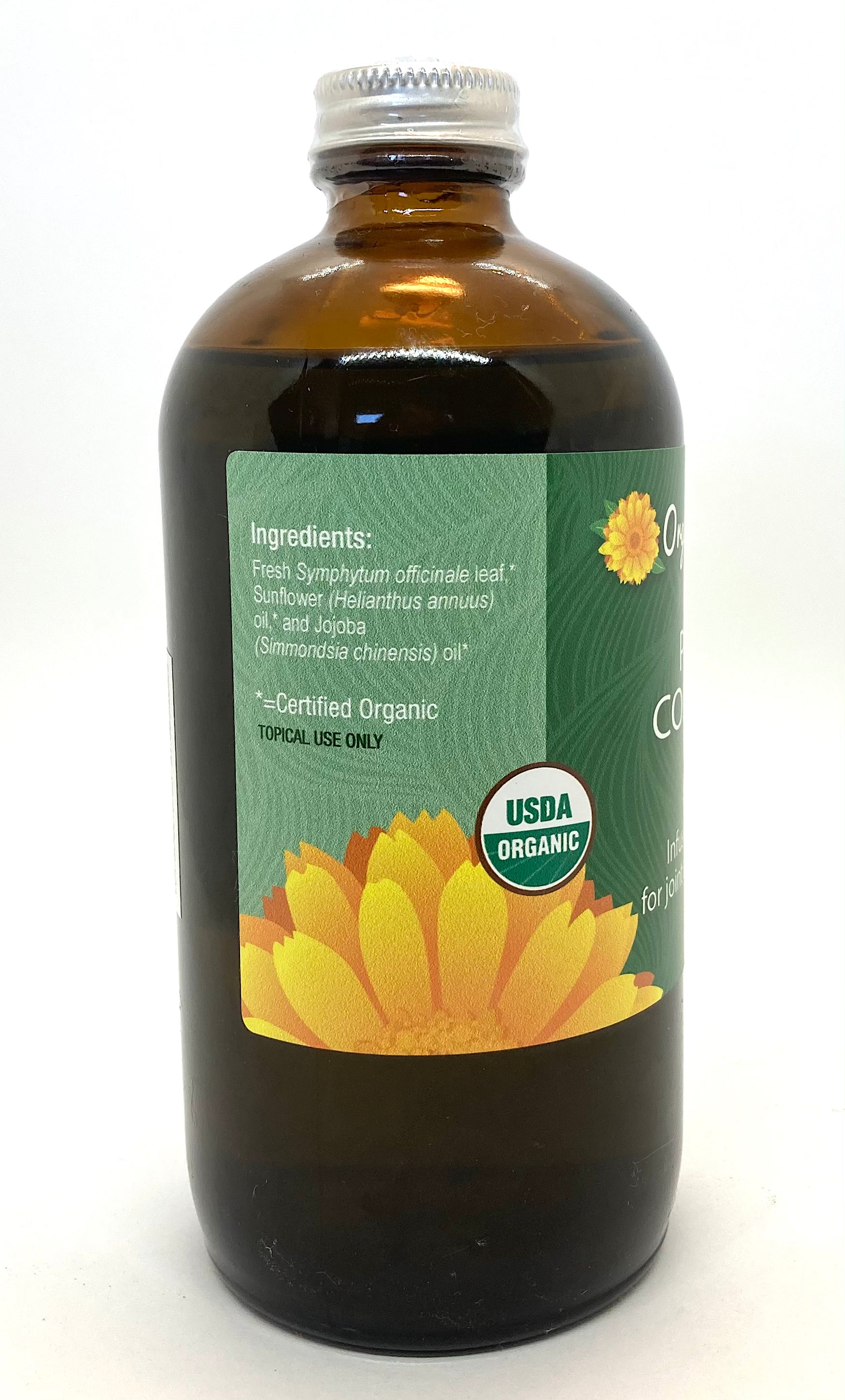 Pure Comfrey Leaf Infused Oil, Certified Organic