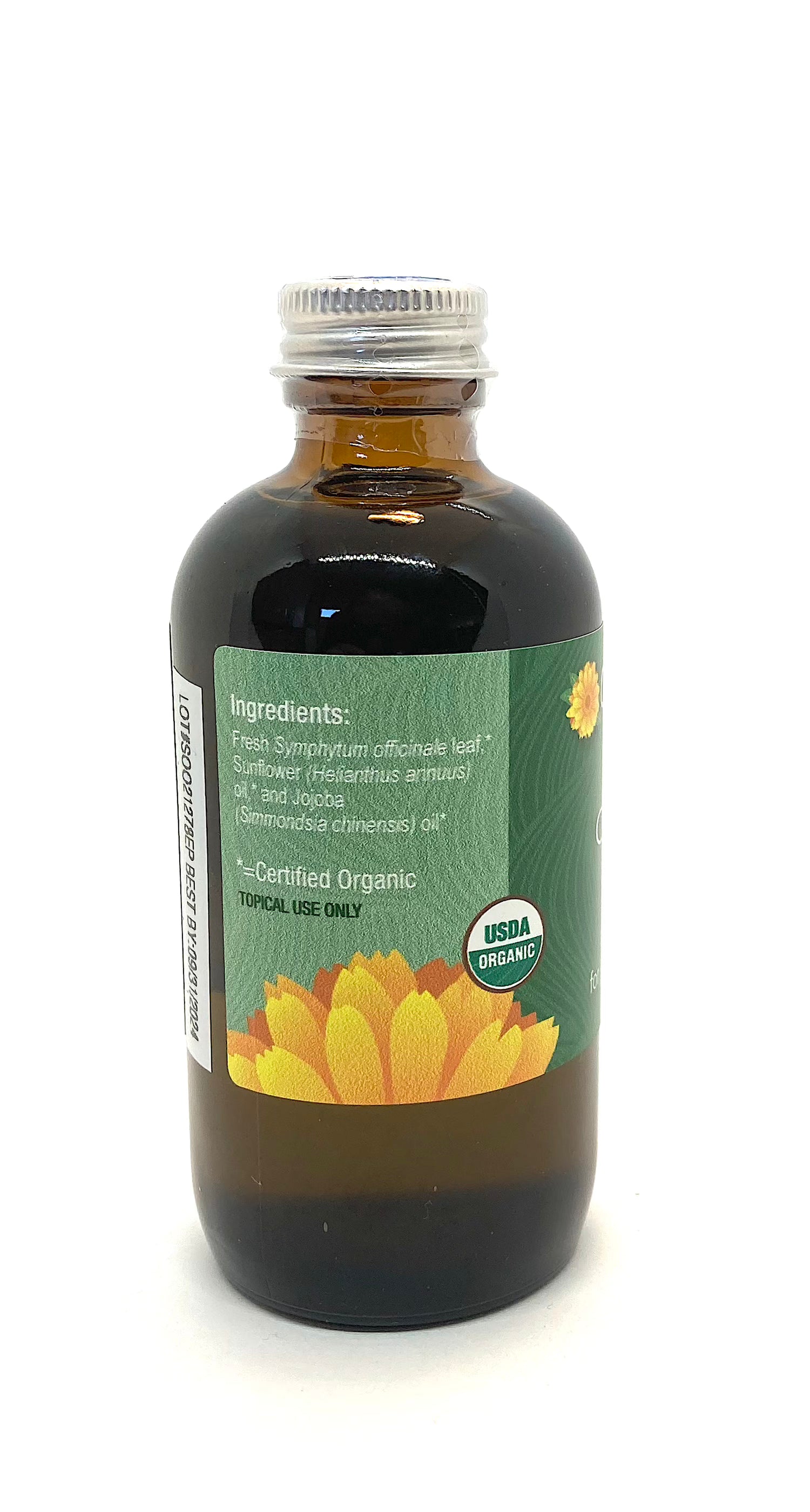 Pure Comfrey Leaf Infused Oil, Certified Organic