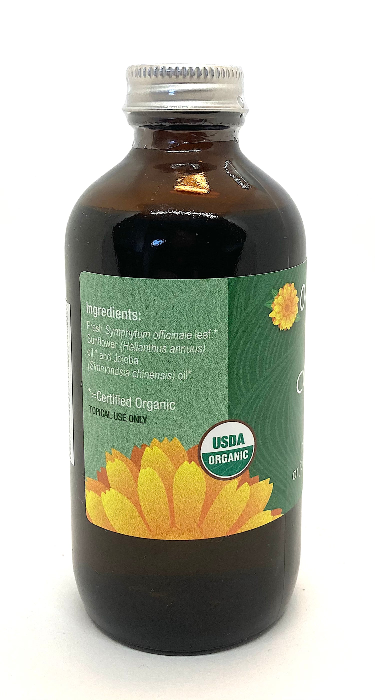Pure Comfrey Leaf Infused Oil, Certified Organic