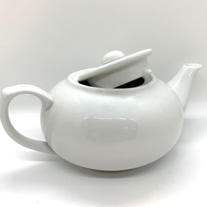 Porcelain Teapot, lid askew Em's Herbals