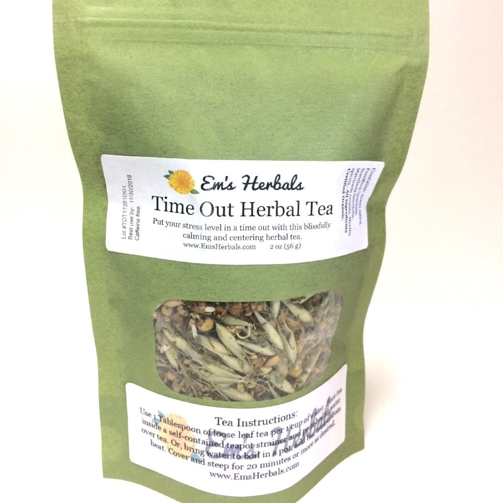 Organic Time Out Herbal Tea Blend Package